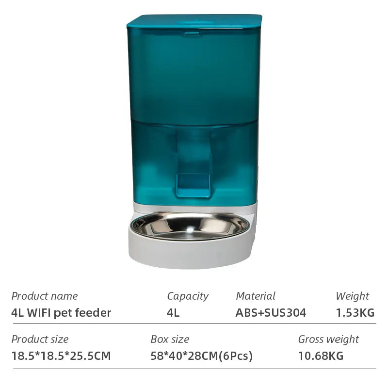 Wifi Smart APP Pet Feeder Household use Microchip Dog Automatic Pet Feeder Automatic Pet Feeder eprolo