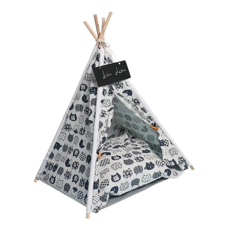 Pet Tent Kennel Removable And Washable Canvas Dog Tent Pet Bed Pad Pet Supplies eprolo