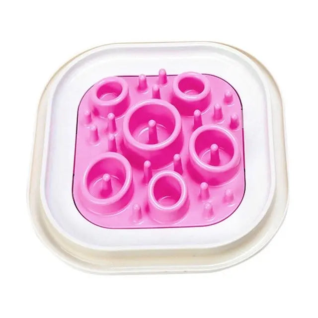 Pet Maze Bowl for Developing Healthy Diet Dogs Plastic Food Slowing Eating Speed Feeding Bowl eprolo