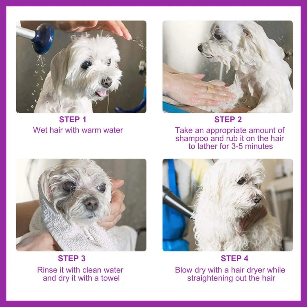 Pet Shampoo, Pet Bath Relieves Skin Itchy, Hair Smooth Non-Knotting Shampoo eprolo