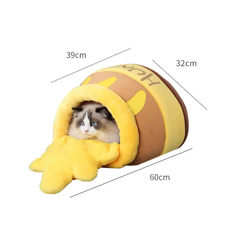 Honey Jar Pet Cat Kennel Kennel Winter Warm Pet Supplies eprolo