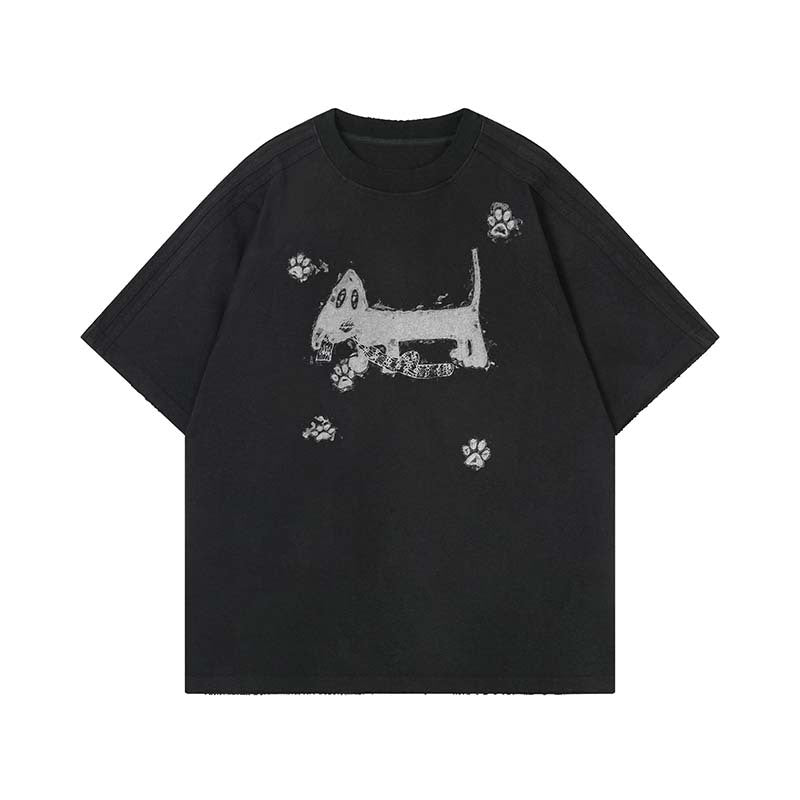 Abstract animal print short sleeved t-shirt