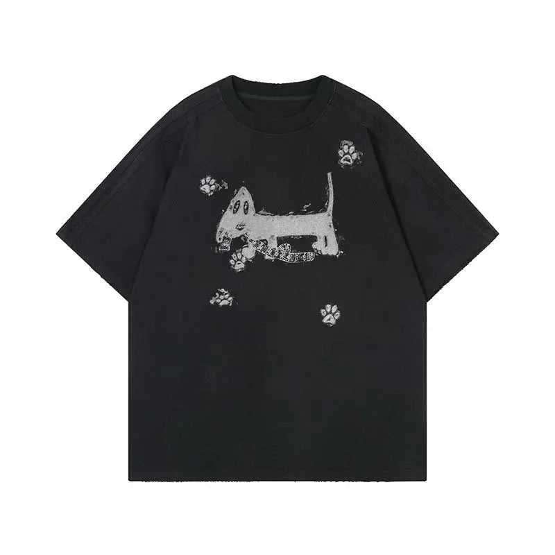 Abstract animal print short sleeved t-shirt eprolo