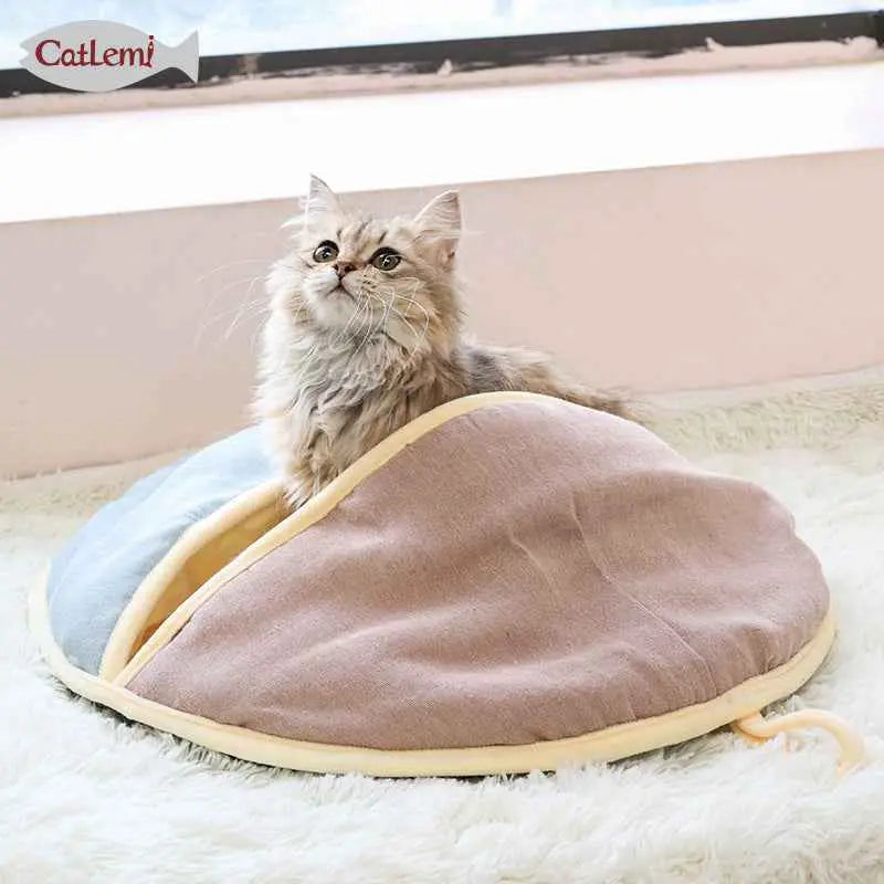 Cat Bed and Sleeping Bag with Dual Use Design