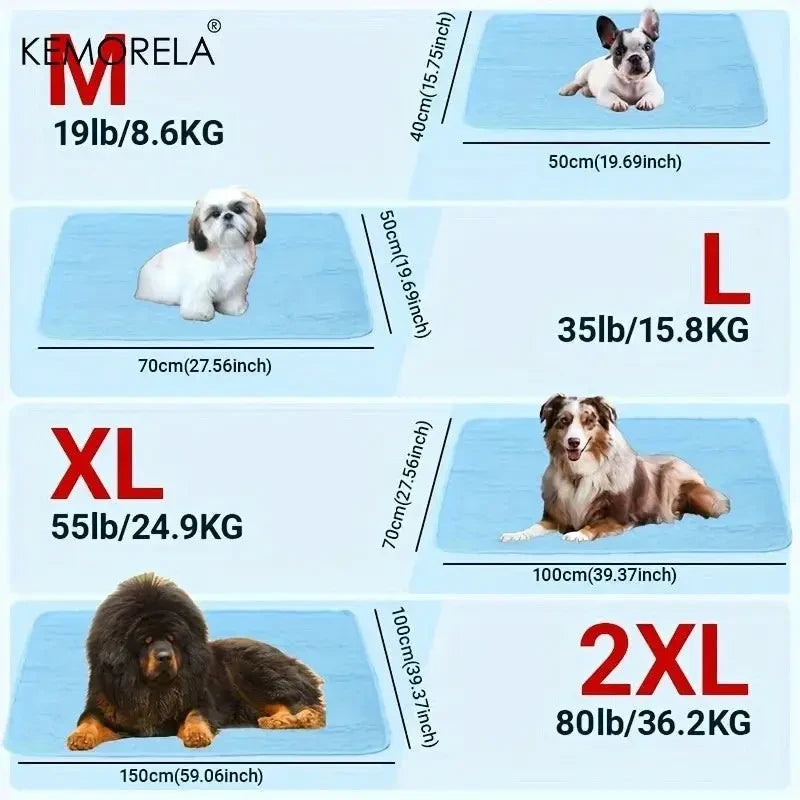 2025 Upgraded Ice-Cool Summer Pet Cooling Mat and Bed Sweat-Absorbent Fabric Available in 4 Sizes for Small Medium and Large Pet - Needora