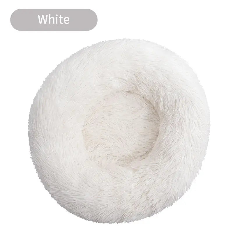 Long Plush Round Pet House Dog Bed Winter Cat Mat Pet Mattress Pet Supplies eprolo