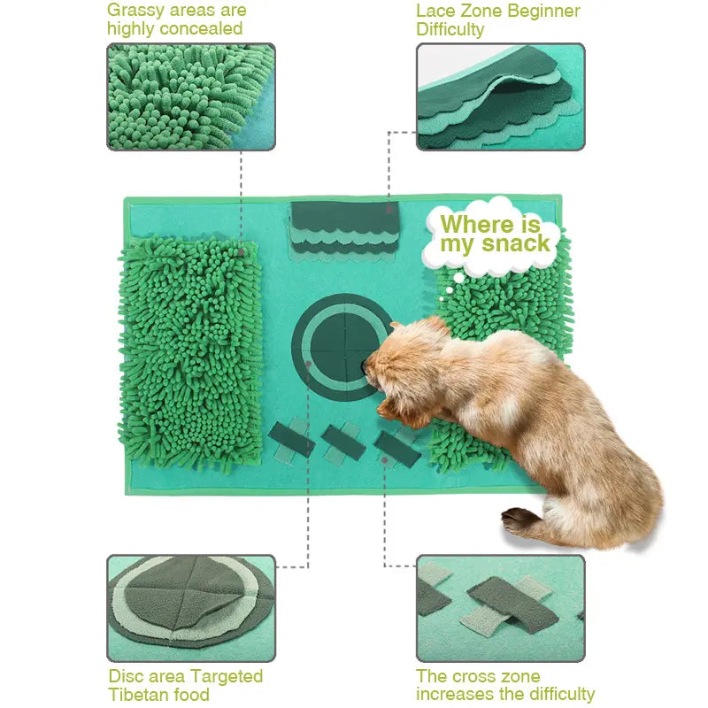 Slow Feeding Pad Dog Toy Sniffing Pad Pet Mat Slow Feeding Pad Felt Pet Dog Sniffing Pad eprolo