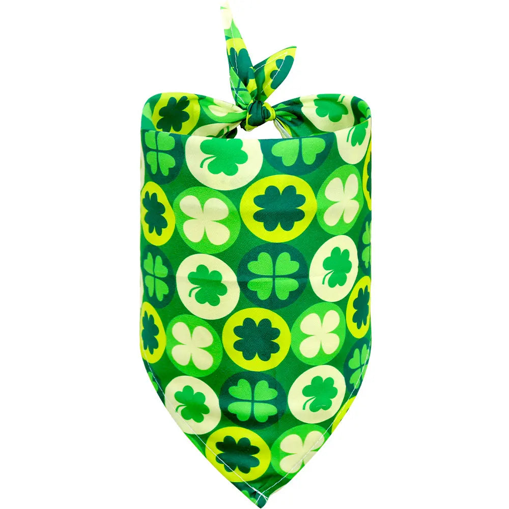 Pet Accessories St. Patrick's Day Pet Slobber Shamrock Pet Triangle Scarf Clover Dog Scarf eprolo