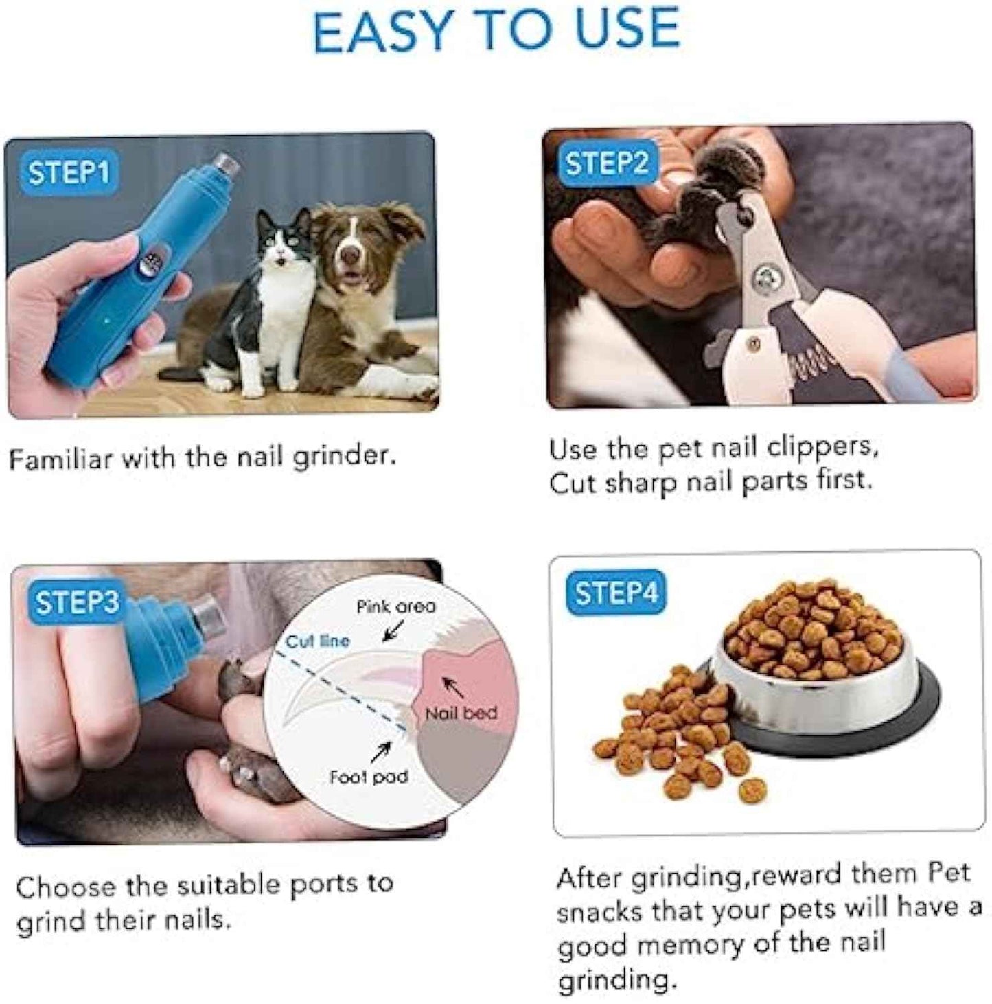 Electric Pet Nail Trimmer – Safe Adjustable Grooming Tool