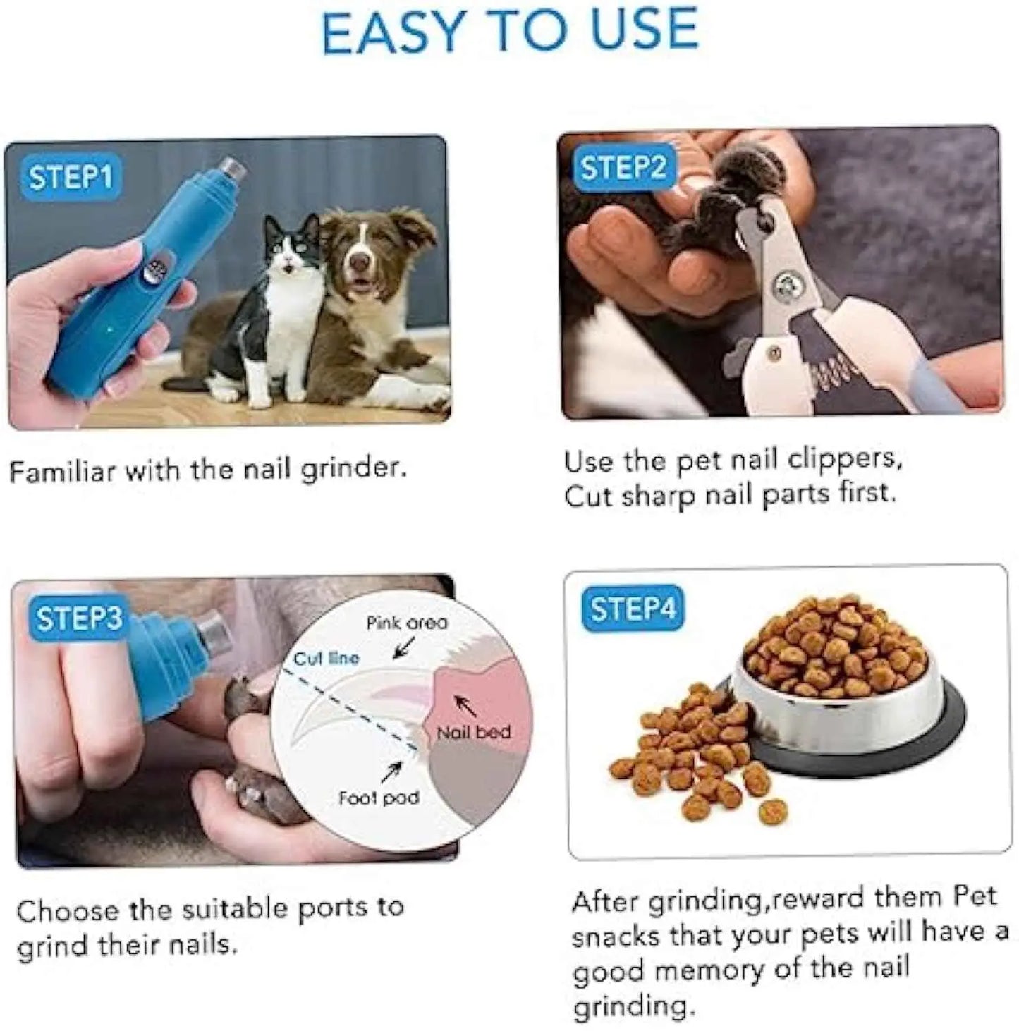 Electric Pet Nail Trimmer – Safe Adjustable Grooming Tool