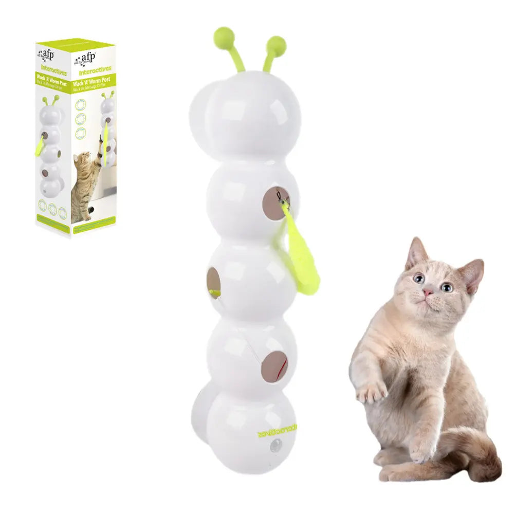 Interactive Smart Caterpillar Cat Toy with Suction Cup & Feather Tail eprolo