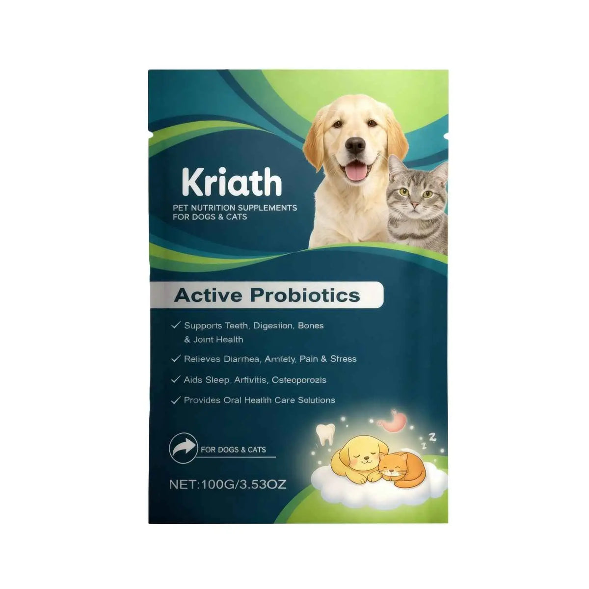 Kriath Active Probiotics for Dogs & Cats – Daily Wellness Powder