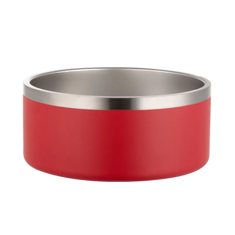 Large Capacity Dog Bowl Stainless Steel Round Dog Food Bowl Double Layer Vacuum Feeding Pet Bowl Non Slip eprolo