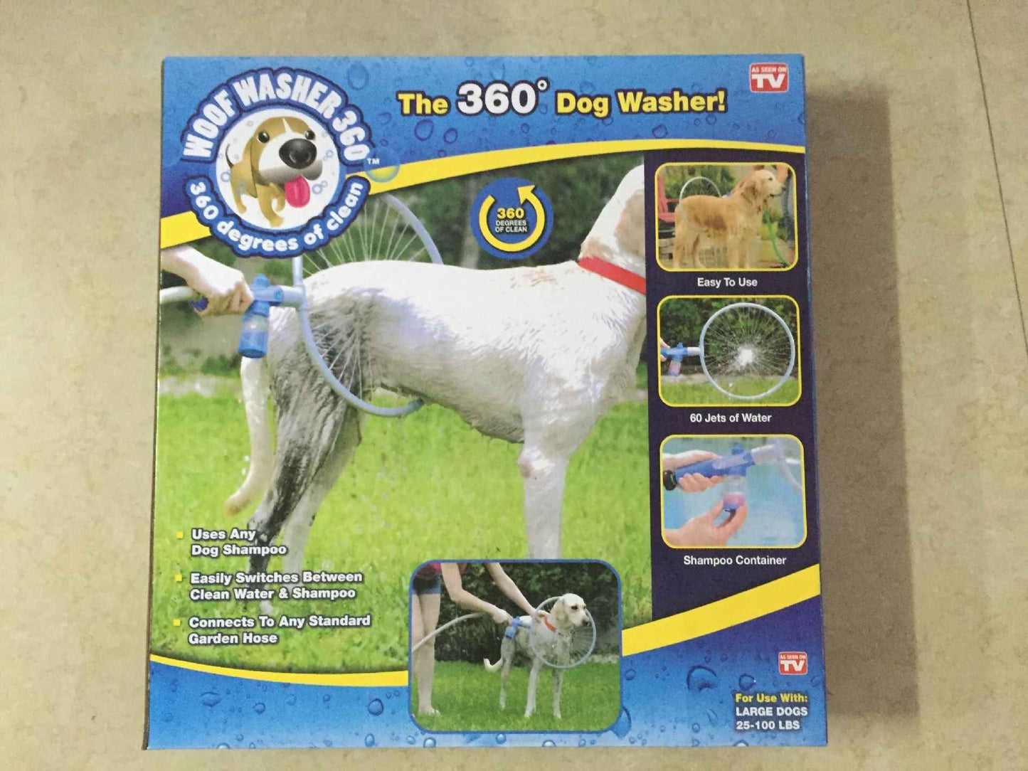 Dog Shower Bathing Ring with Circular Water Gun