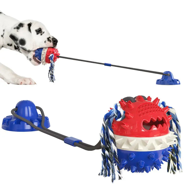Strong Suction Cup Dog Toy Molar Dog Products Bite Resistant Sound Ball a Pet Products eprolo
