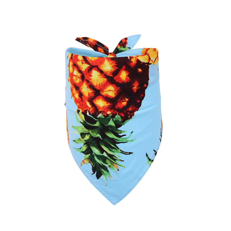 Pet Accessories Summer Pet Drool Towel Fruit Style Pet Scarf Pure Cotton Dog Triangle Scarf eprolo