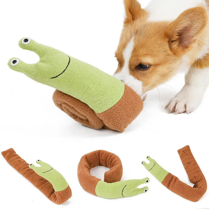 Snail Sniff Pet Toy Plush Molar Intelligence Puppy Toy Voice Interaction Pet Products eprolo