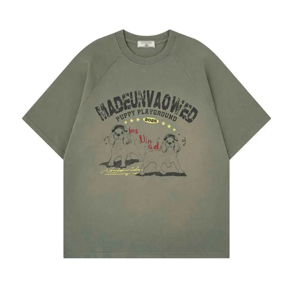 Animal Dog Printed Short sleeved T-shirt