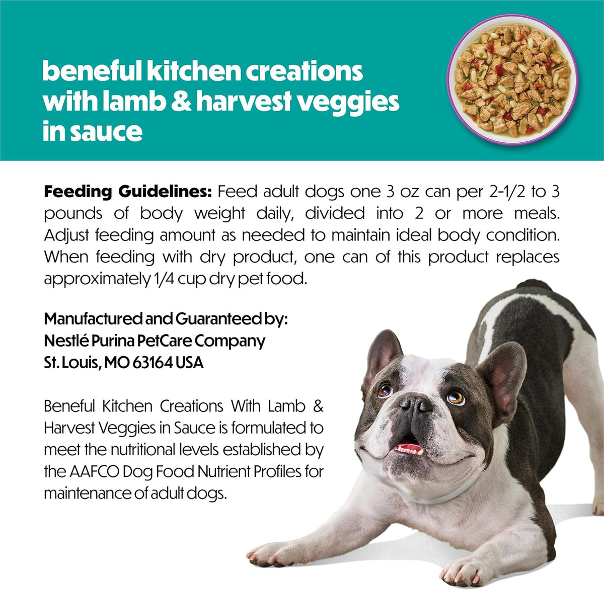 Purina Beneful Kitchen Creations Lamb Wet Dog Food in Sauce, 12 Cans