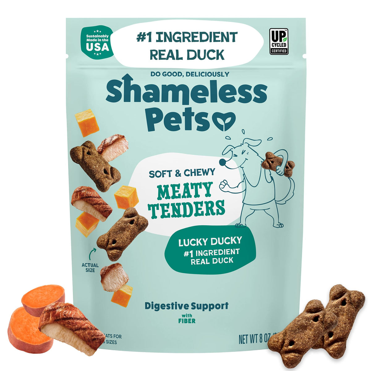 Shameless Pets Reelin' Salmon Soft Dog Treats, 8 oz