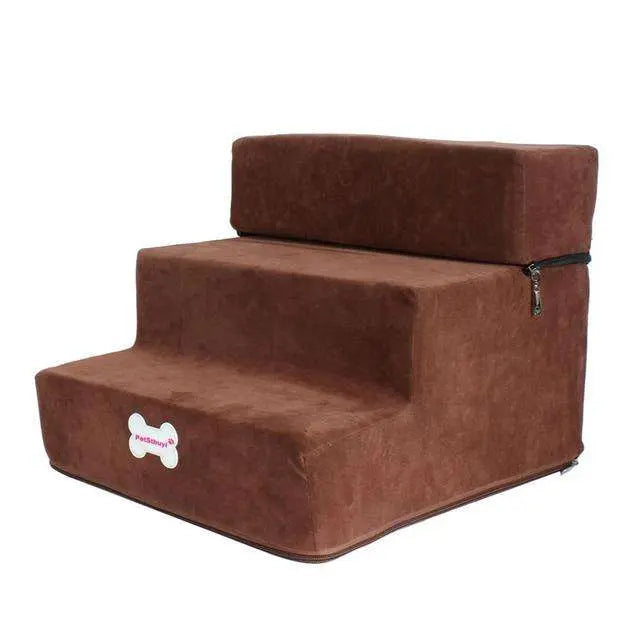 Pet Supplies 3 Tiers Steps Flannel Detachable Removable Wash Pet Small Dog/Cat Stairs eprolo
