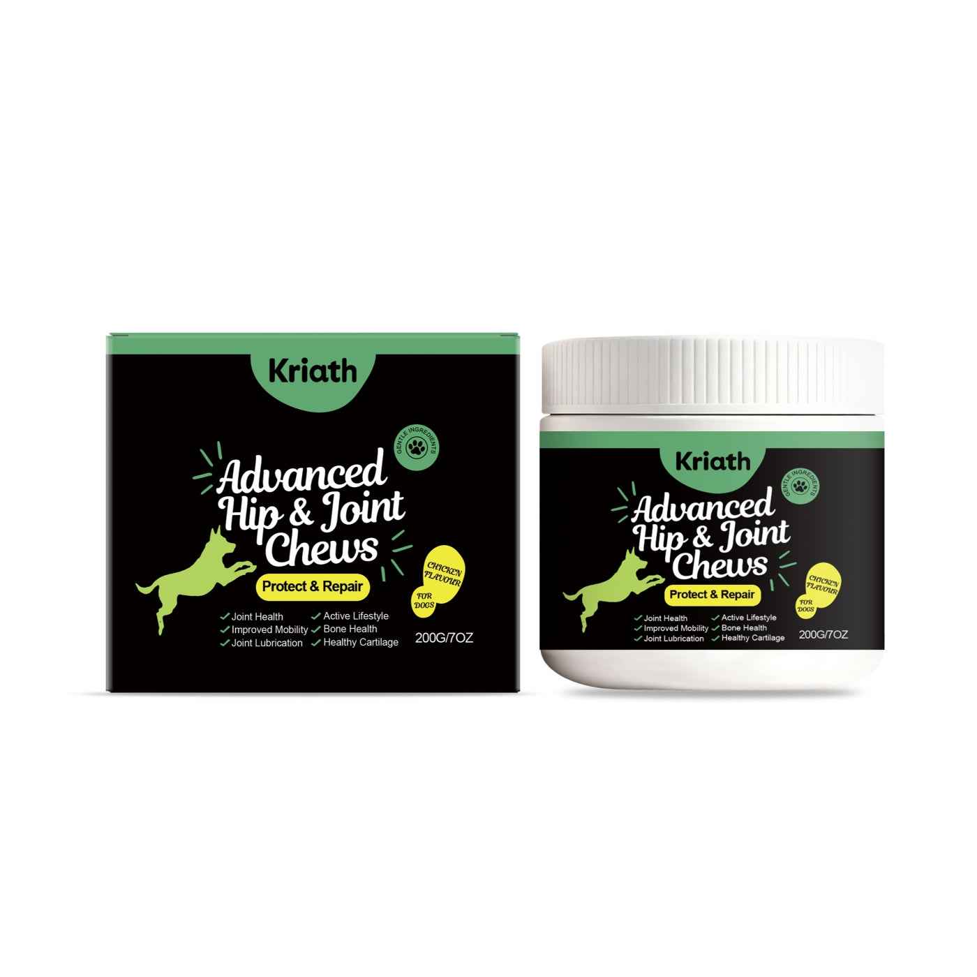 Pet Hip & Joint Chewable Tablets for Dogs Cats Mobility Support Supplement