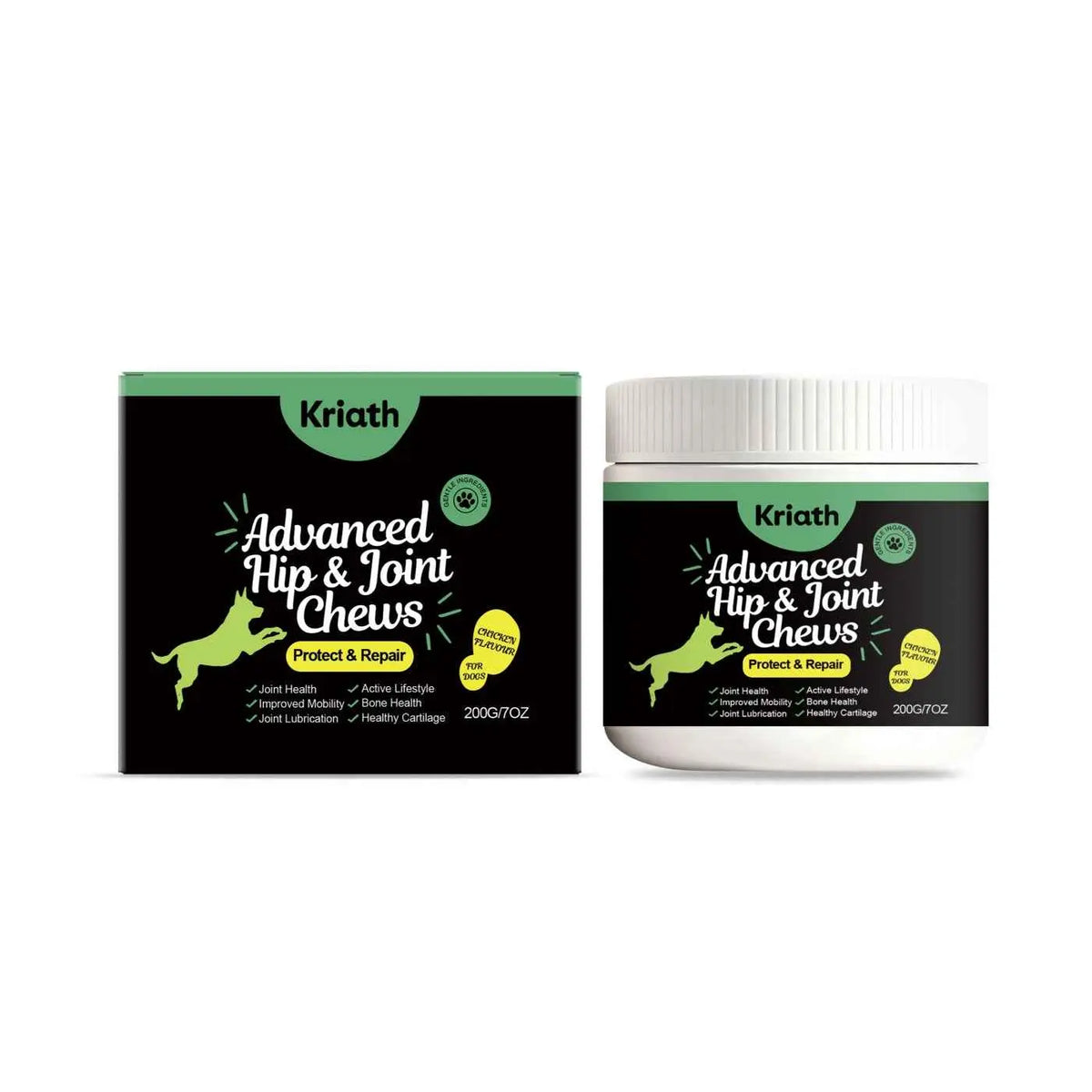 Pet Hip & Joint Chewable Tablets for Dogs Cats Mobility Support Supplement