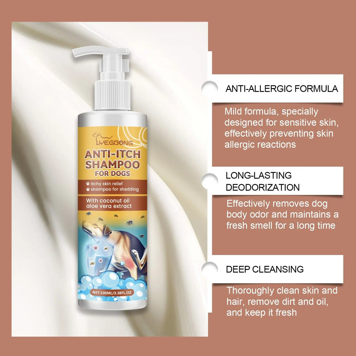 Dog Shampoo for Gentle Cleaning and Nourishing Soft Fur eprolo