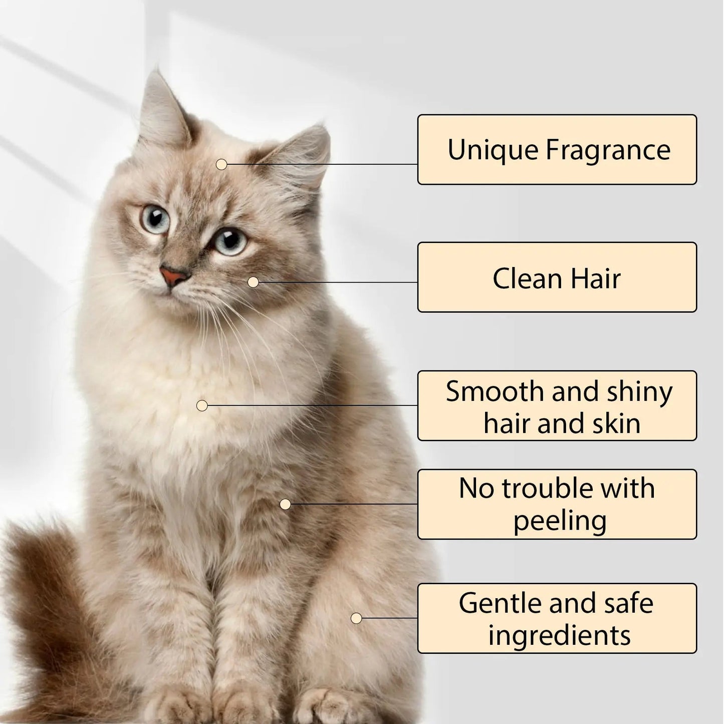 Pet Shampoo, Gentle Cleansing Of Pet Cat And Dog Hair With Smooth Unknotted Shampoo eprolo