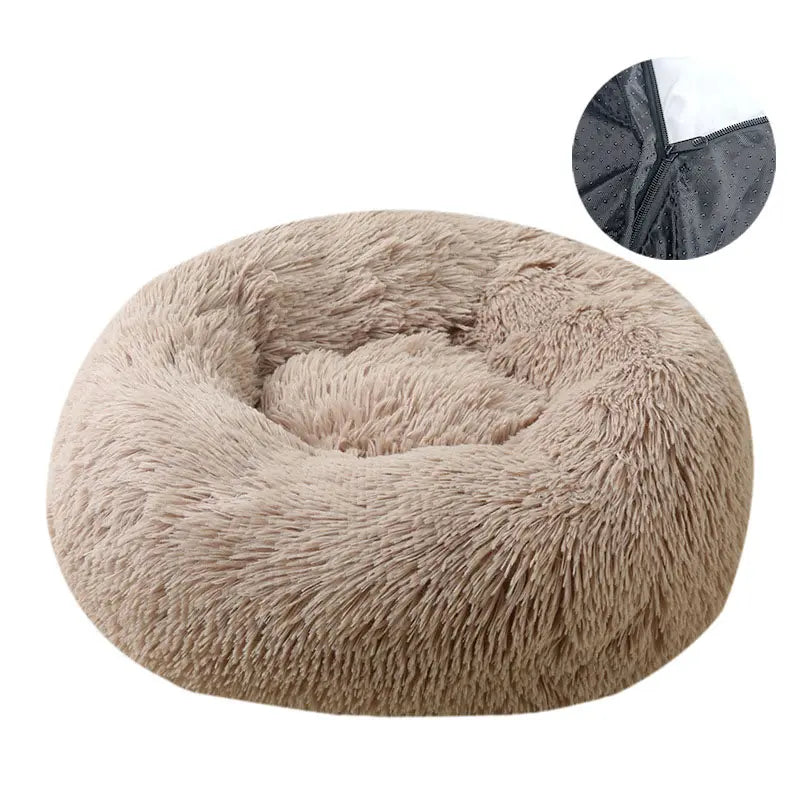 Dog bed, removable and washable round plush pet bed, cat bed, warm pet supplies, dog bed, pet bed, pet mat eprolo