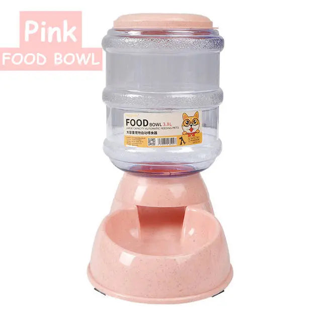 Upgrade Wheat Straw Large Capacity 3.8L Pet Feeder Automatic Water Feeding Dog Basin Pet Bowl eprolo