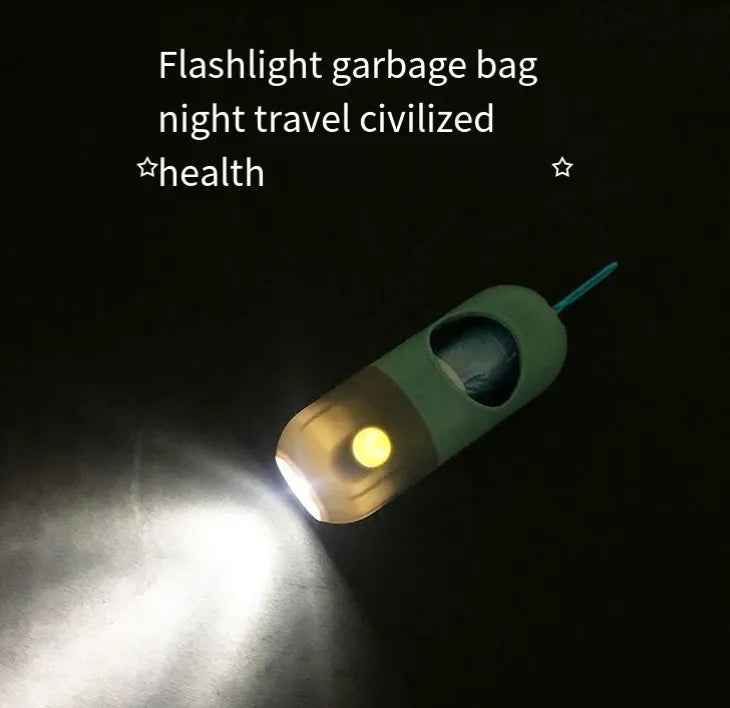 Multi functional LED with light pet garbage bag cat and dog dispenser toilet bag pill cleaning product eprolo