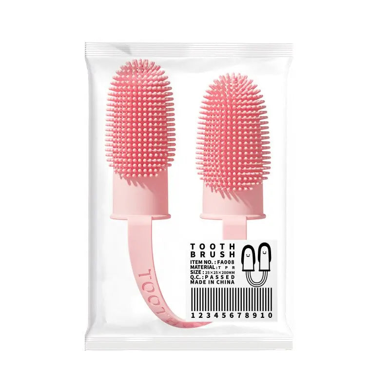 New Dog Toothbrush Double Fingers Pet Supplies Teeth Cleaning Finger Sleeves Oral Cleaning Tools Puppy Accessories Useful Gadget eprolo