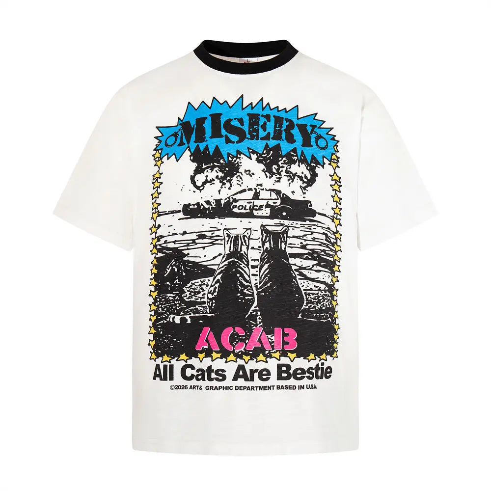 Cat animal printed short sleeved T-shirt eprolo