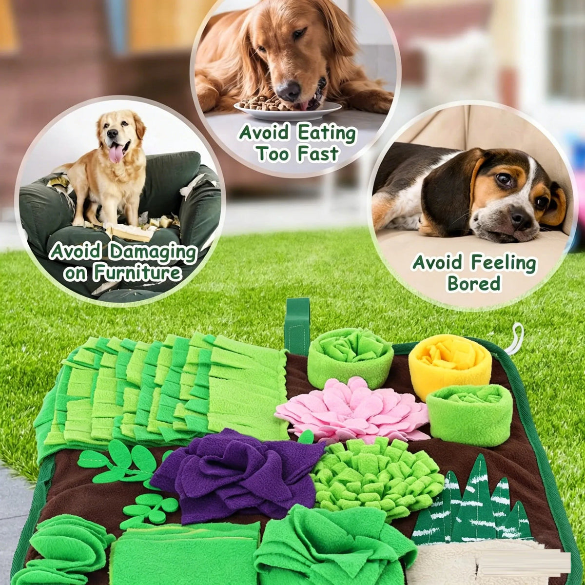Pet sniffing pad feeding pad slow food consumption energy interactive training sniffing pad eprolo