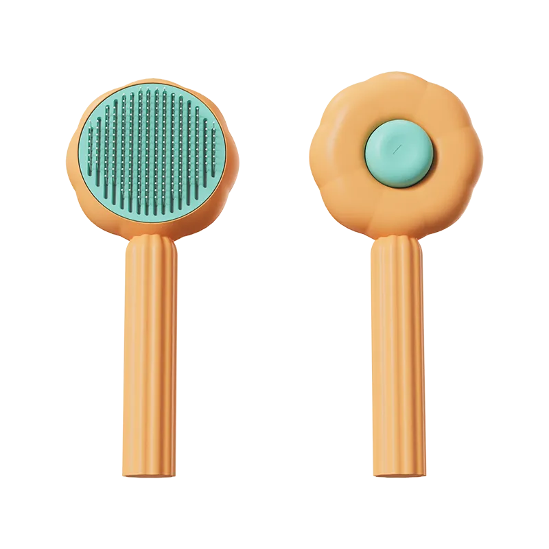 New Sunflower Pet Comb Cat Comb Pet Brush Pet Self-Cleaning Needle Comb Pet Hair Remover Pet Comb eprolo