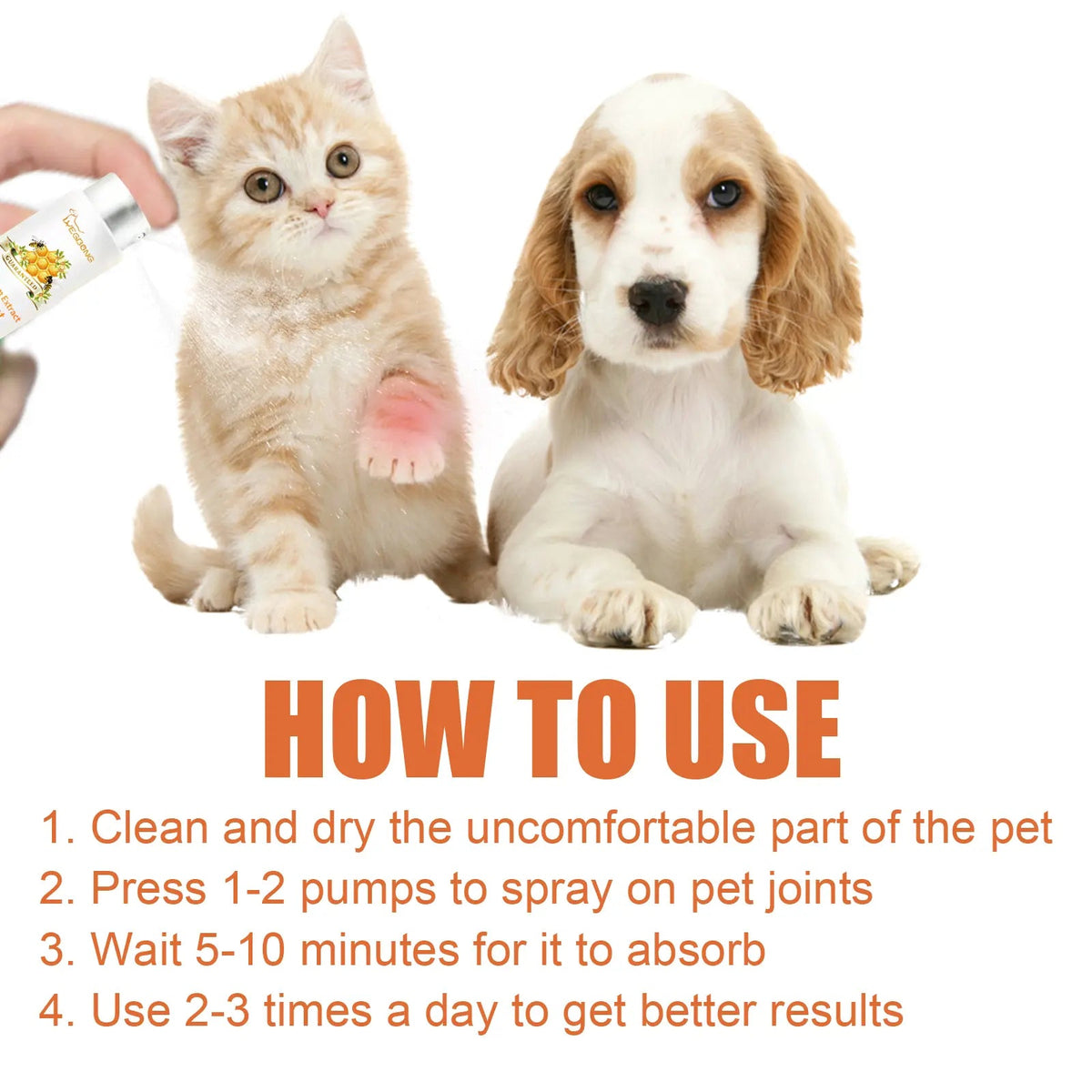 Pet Joint Repair Spray, Relieve Pet Joint Discomfort Muscle Weakness Pet Joint Care Spray eprolo