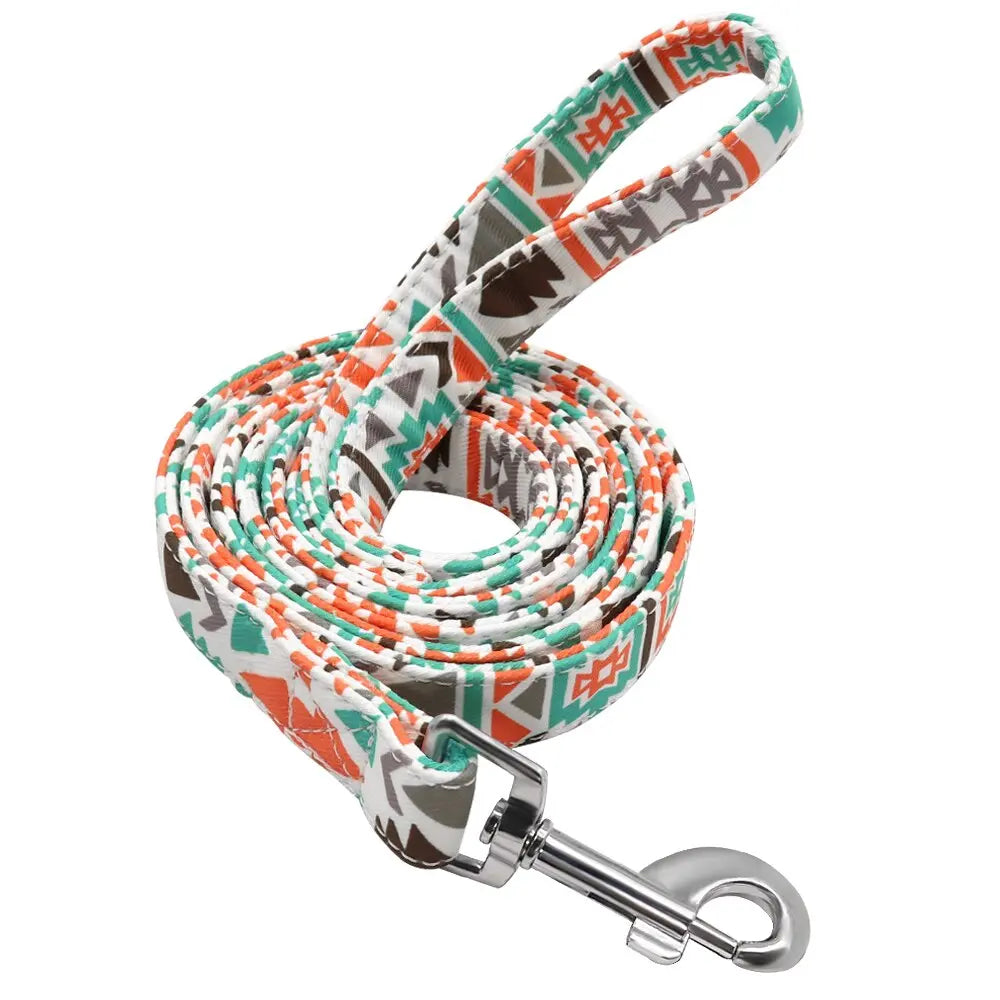 Thick Dog Leash Nylon Rope Printed Dog Cat Leash Pet Leashes Rope Puppy Leads for Outdoor Walking Training Pet Supplies eprolo