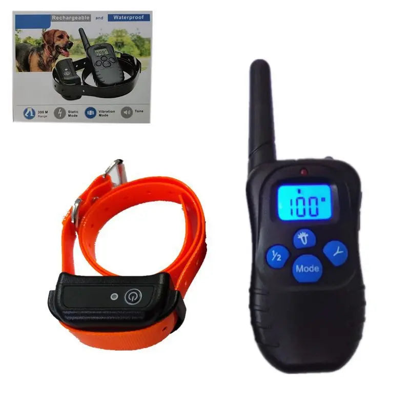 Pet Training Collar Anti Barking Device Waterproof Rechargeable Electric Shock Dog Training Collar With Remote Control eprolo