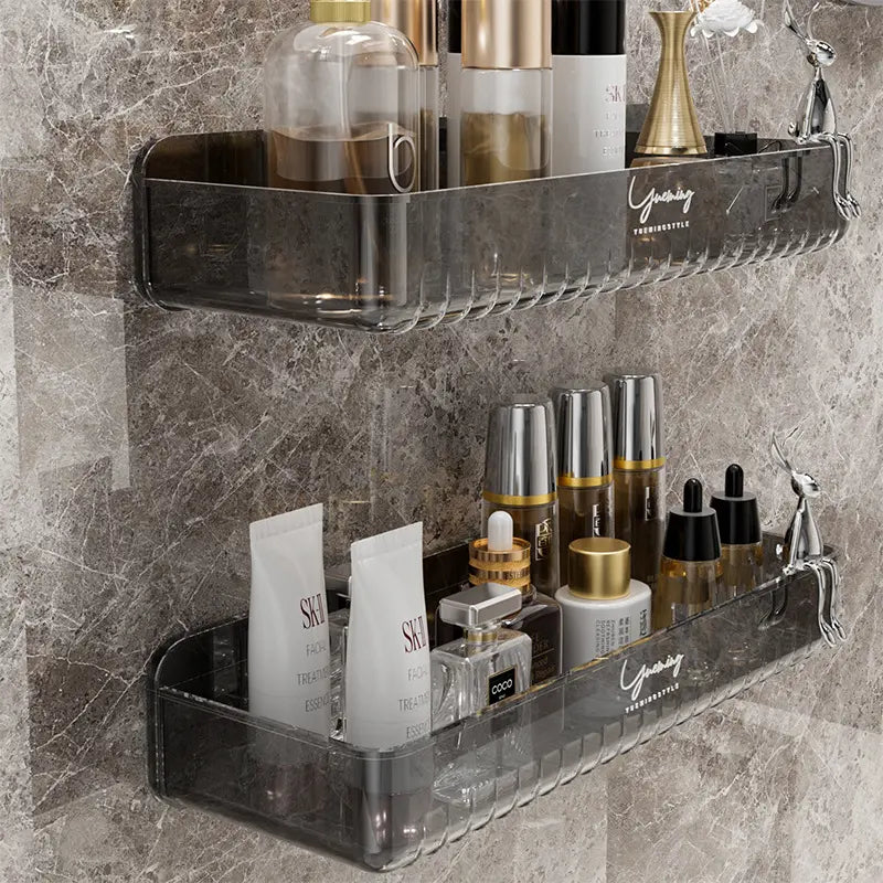 PET bathroom rack wash table cosmetic storage box on the wall bathroom storage rack toilet finishing appliances eprolo