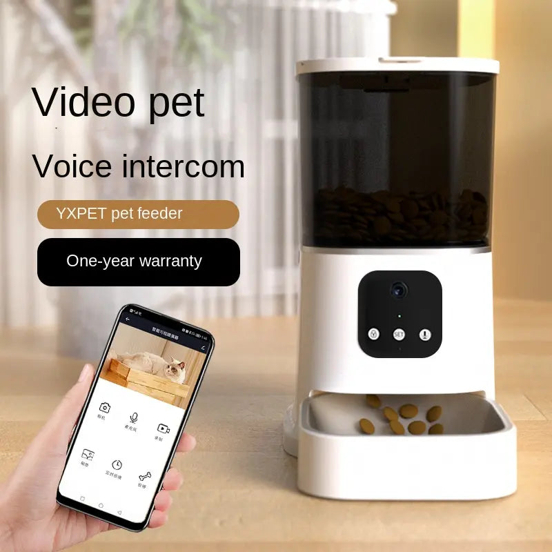 Smart Cat Feeder with Timed Remote Feeding, 6L Automatic Dog Food Dispenser, Pet Feeder with WiFi eprolo