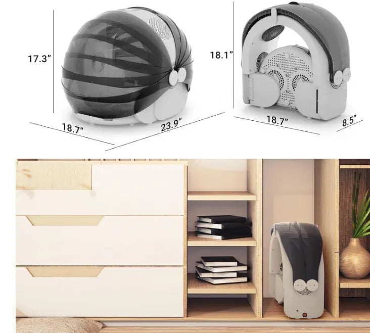 Popular Foldable Pet Drying Box – Automatic Cat Dog Dryer with Adjustable Fan & Timer Needora