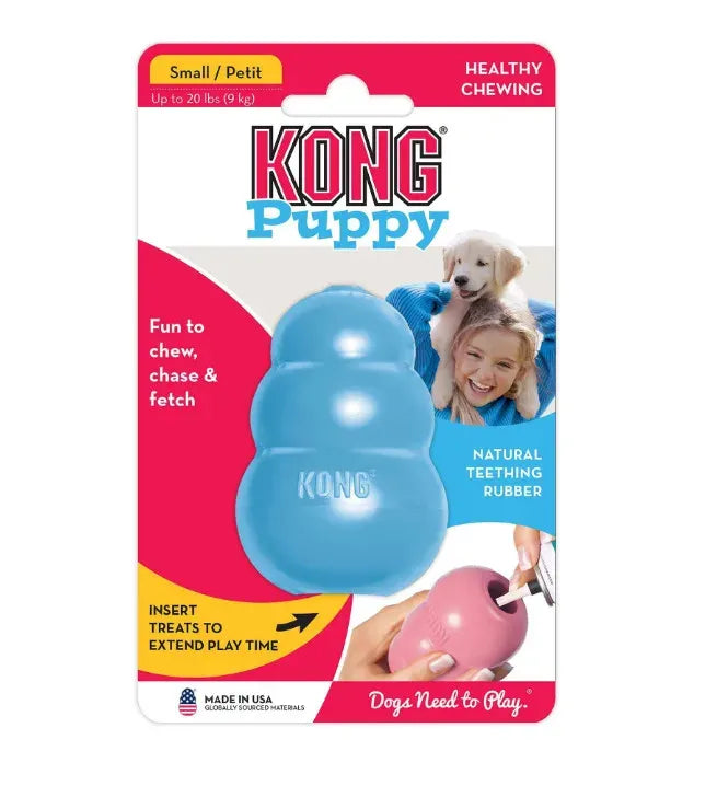 KONG Puppy Natural Teething Rubber Dog Chew Toy with Your Choice of Dog Treat Toy XS-L Needora