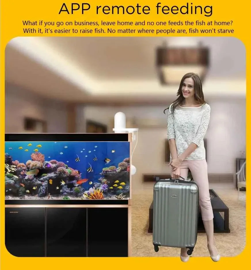Smart Visual Fish Feeder with 4MP Camera – Dual‑Band WiFi Remote Control