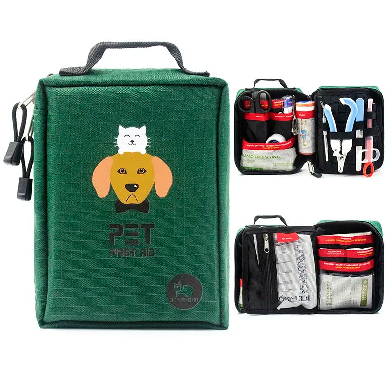 160pcs Complete Portable Molle Pet First Aid Kit Dog Emergency Trauma