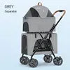 Bello Double Decker Pet Stroller 3 in 1 Pet Carriers & Travel Products Folding Trolleys with Removable Carrier Needora