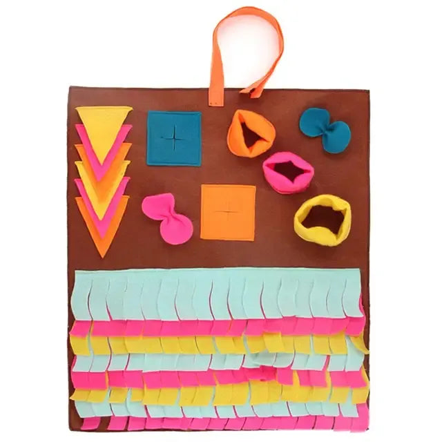 Pet Dog Snuffle Mat Pet Sniffing Training Blanket Detachable Fleece Pads Dog Mat Relieve Stress Nosework Puzzle Toy Pet Nose Pad eprolo