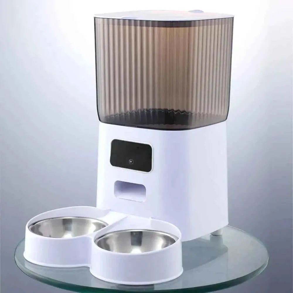 Smart Automatic Pet Feeder – 5L Capacity Single/Double Bowl WiFi & Camera Options