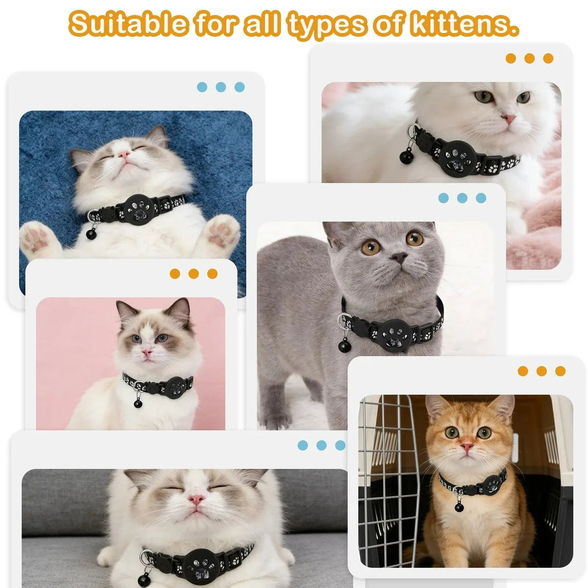 2 Kinds of Multifunctional Pet Smart GPS Trackers Cat Trackers GPS Collar Pet Kitten GPS Collar Pets Accessories iOS compatible Needora