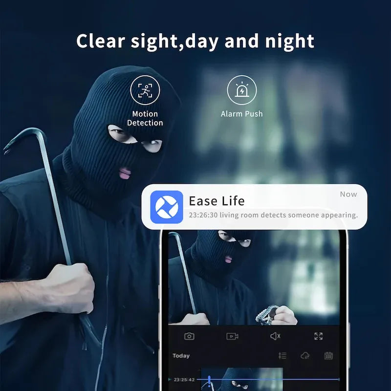 2PCS Ease Life APP, Security Camera Indoor, 1080P Pet Camera, Pet